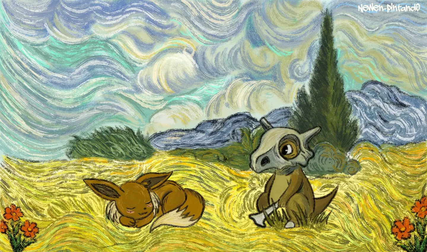 Eevee y Cubone